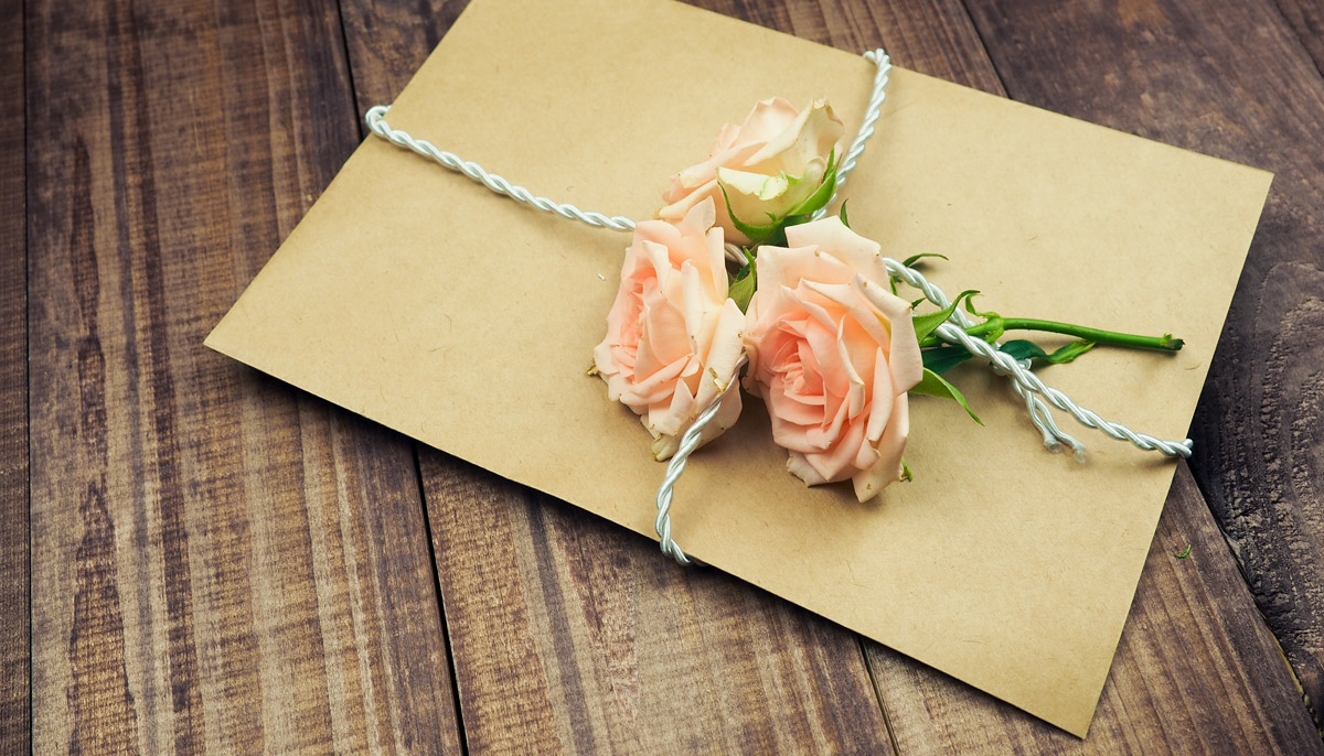 Love letter with roses